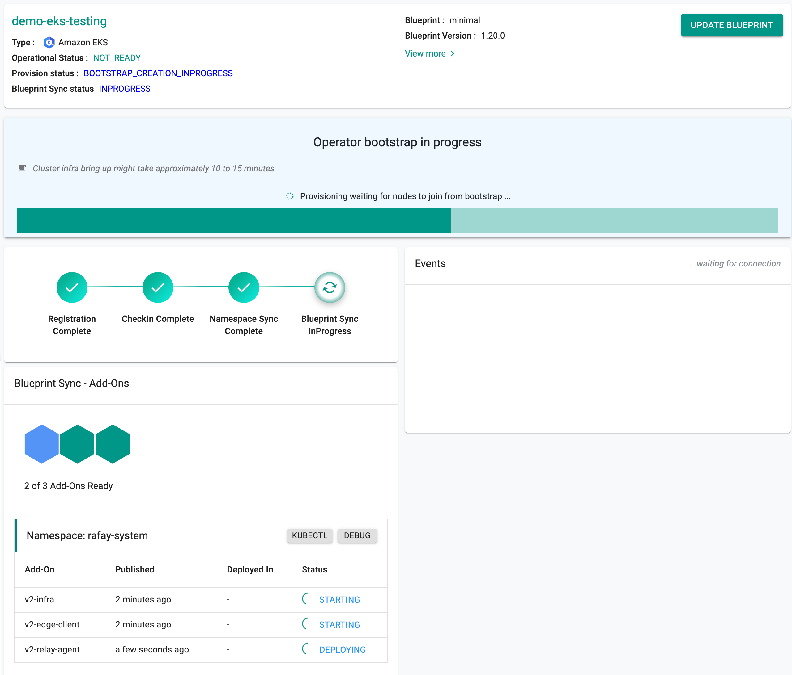 EKS Cluster-Provision in Progress