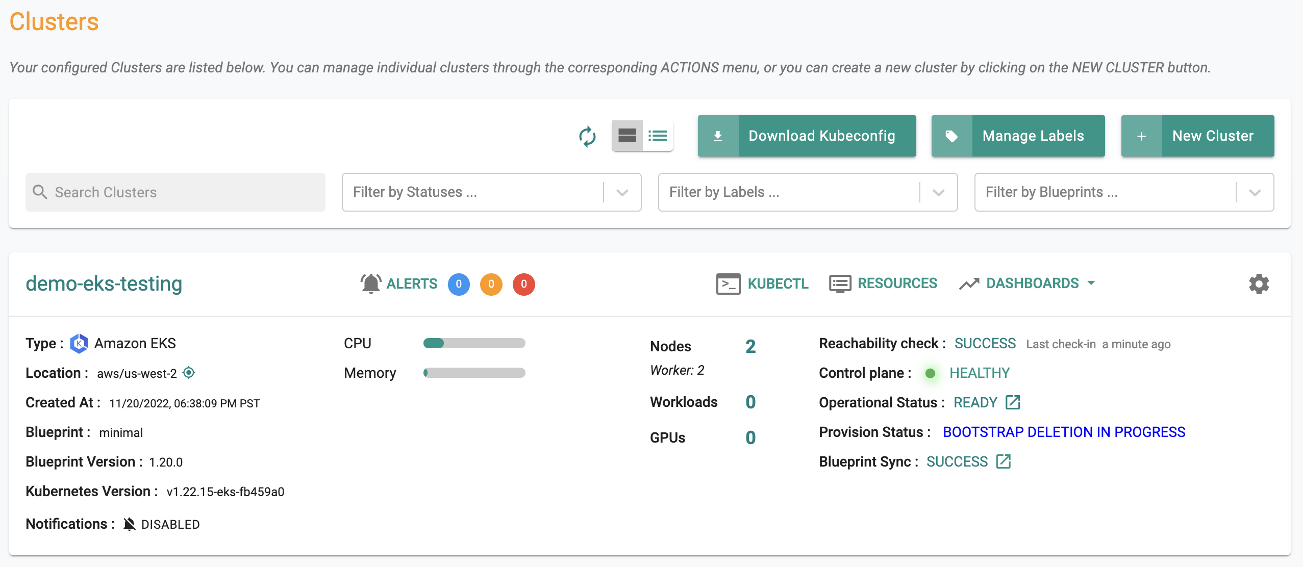 EKS Cluster-Provision Successful