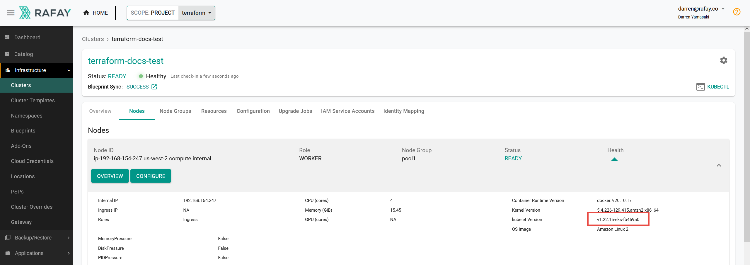 Verify Node Pool Version