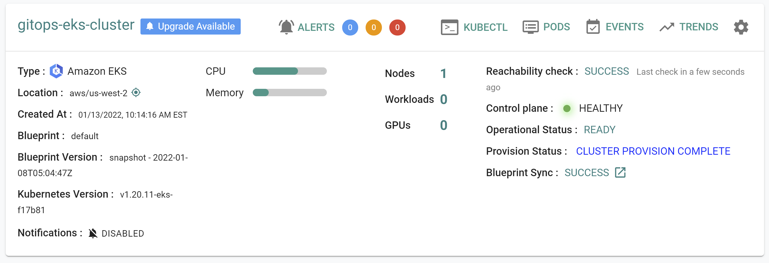 Provisioned Cluster