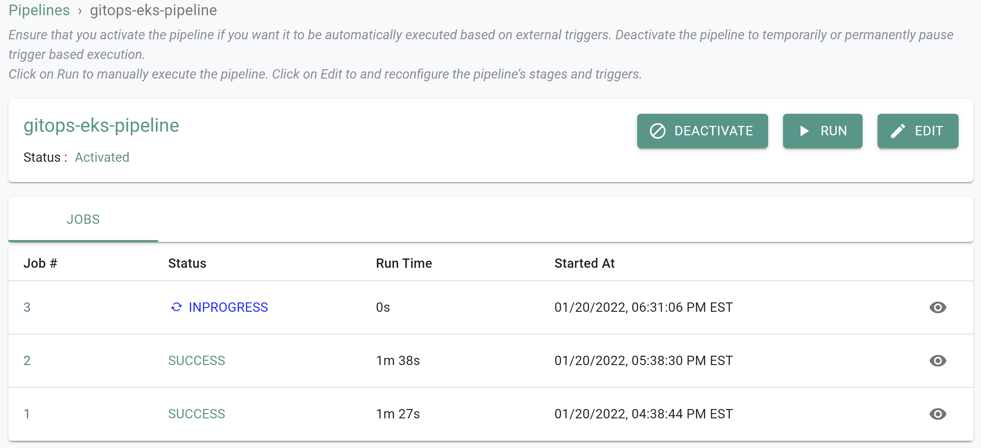 Pipeline Cluster Delete Job