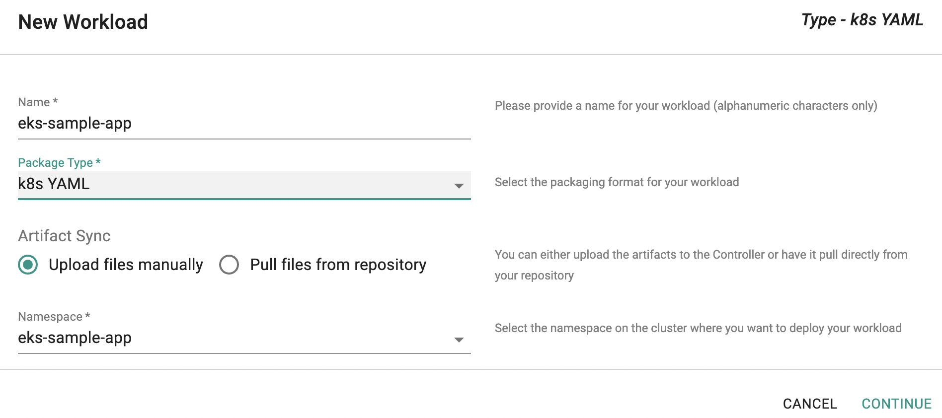 Configure Workload