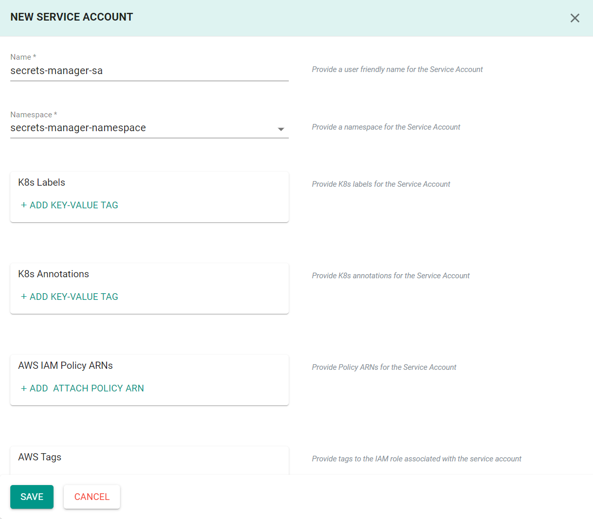 Create Service Account