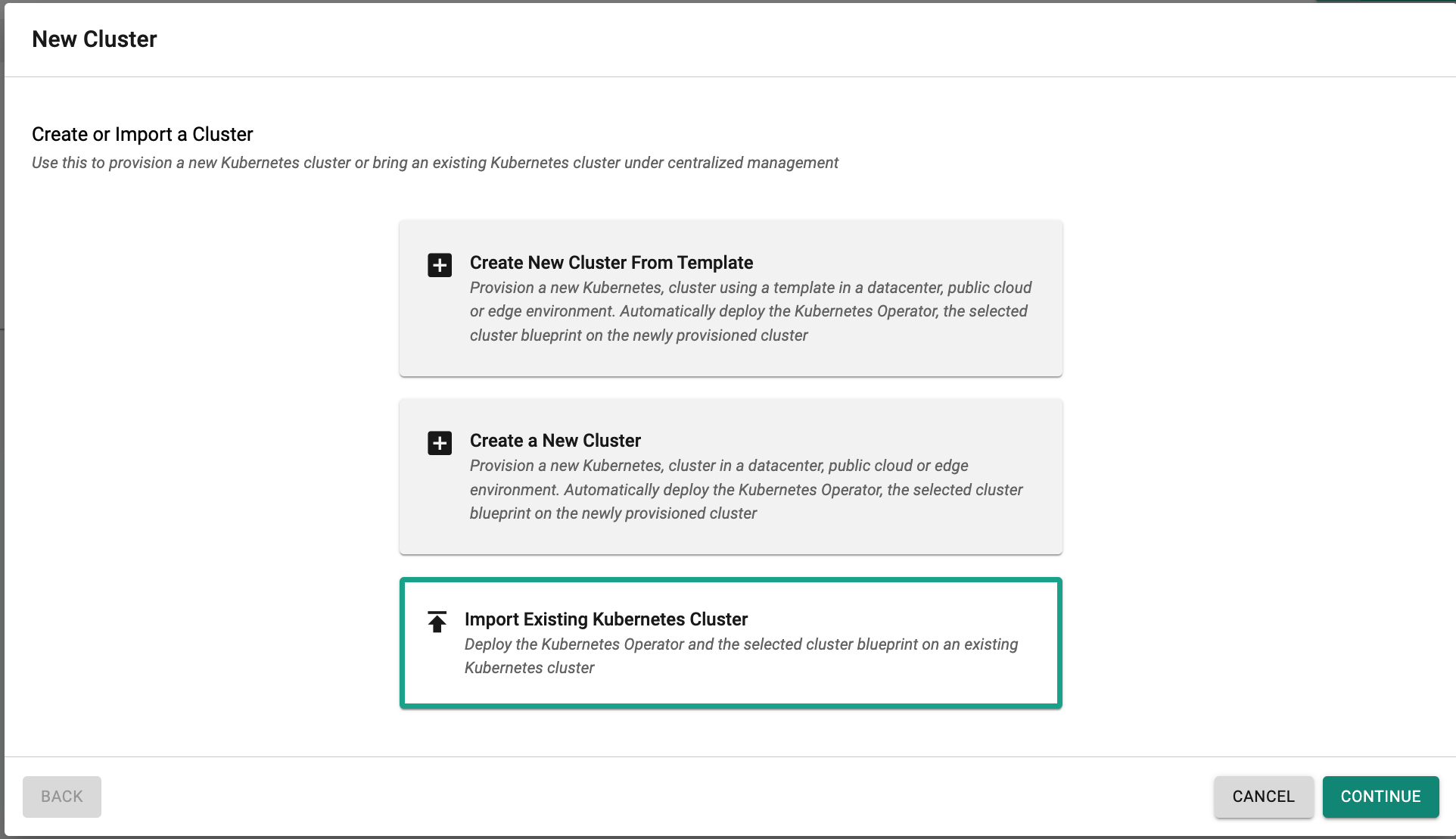 Create Cluster