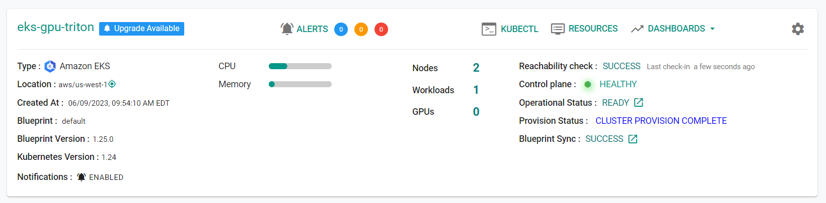 Provisioned Cluster