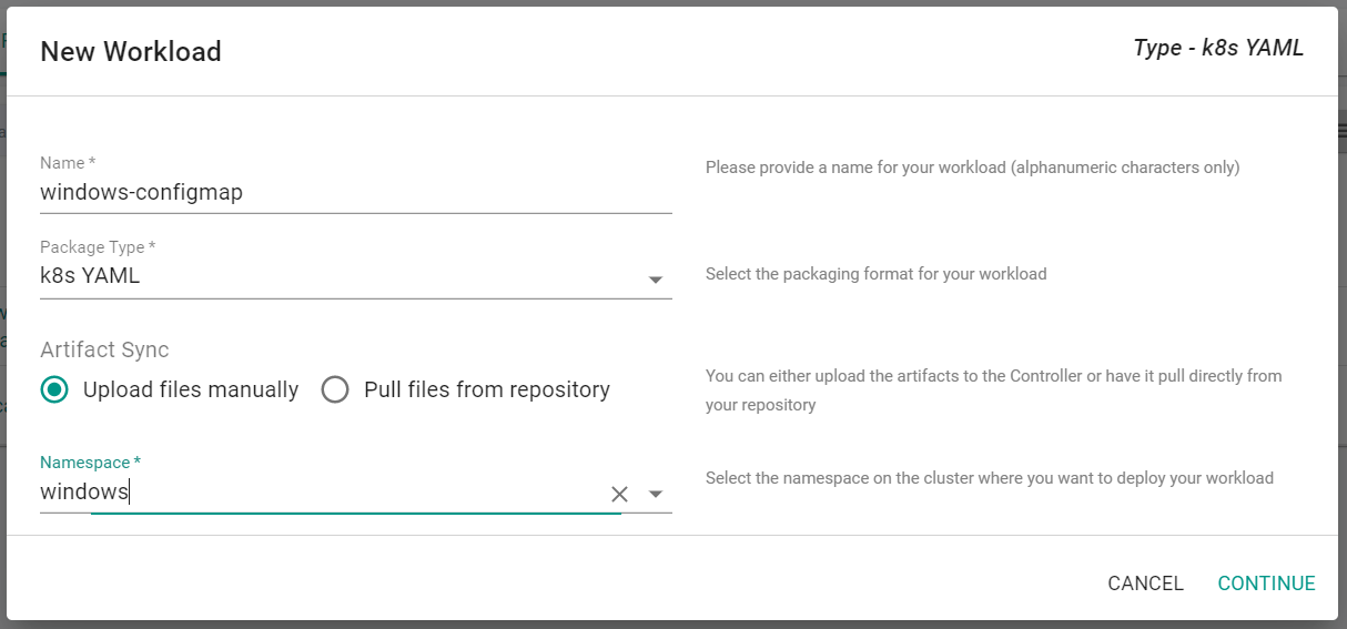 Create Workload