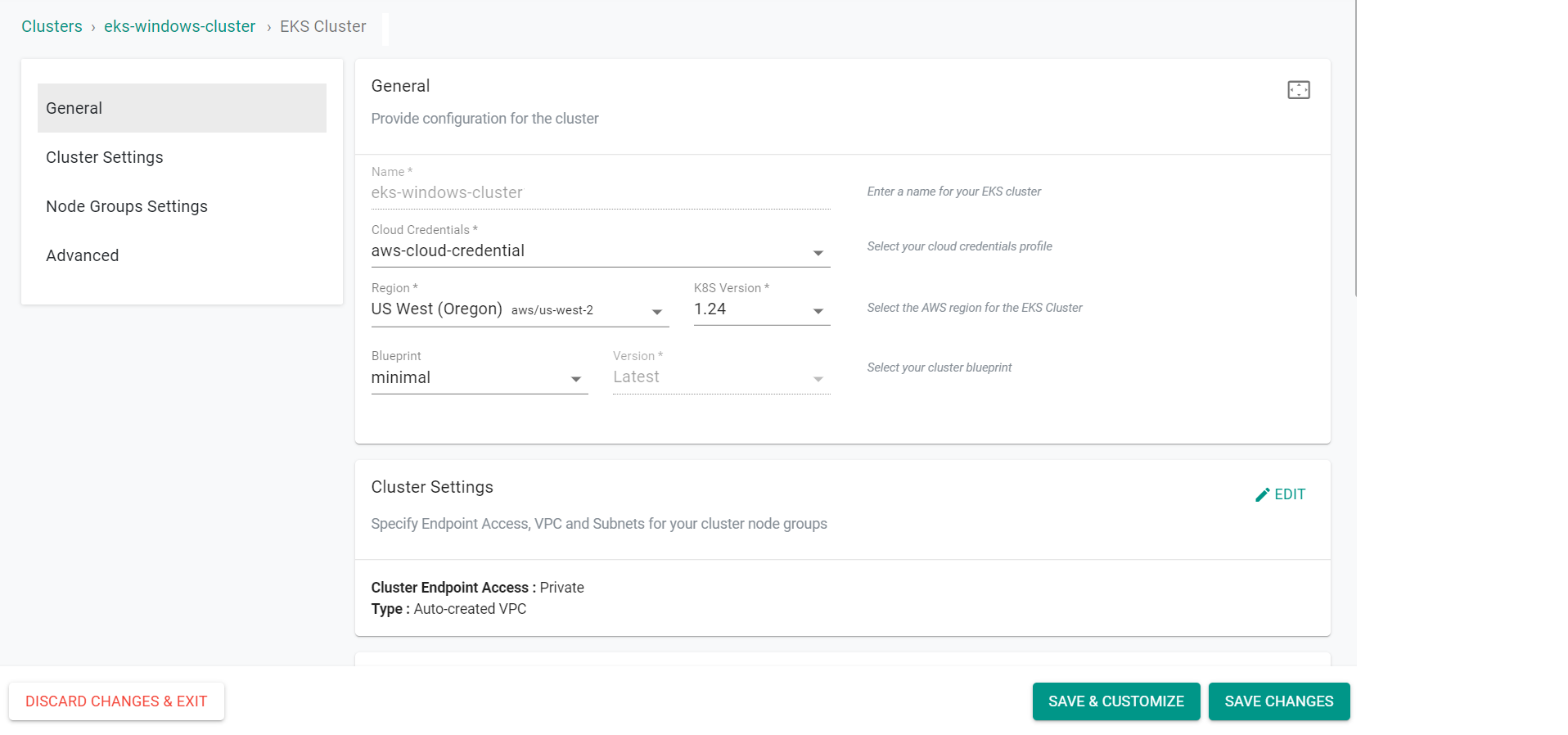 Create Cluster