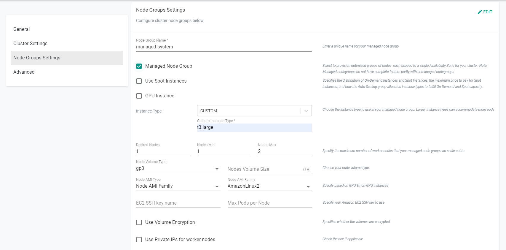 Create Cluster