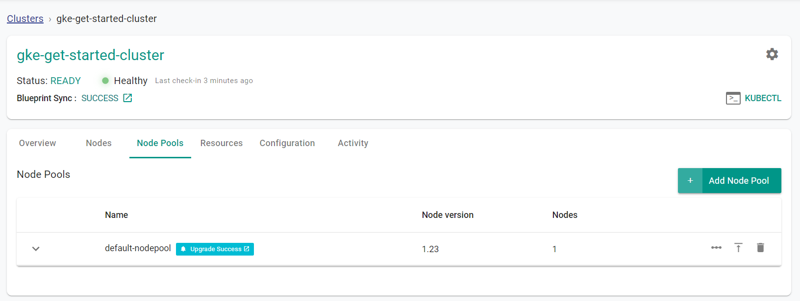 Verify Cluster Version