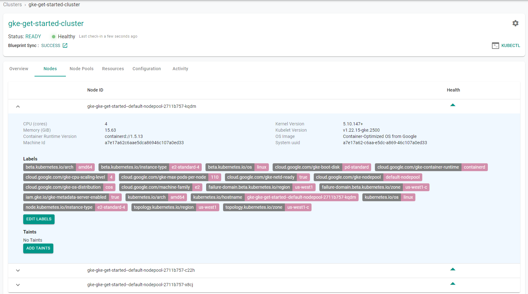 Node Dashboard