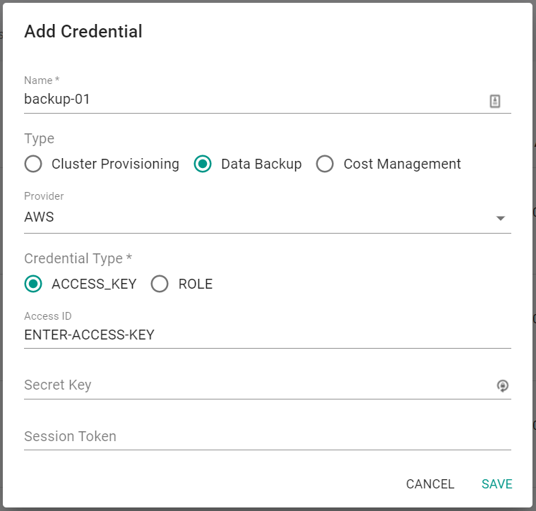 Cloud Credential