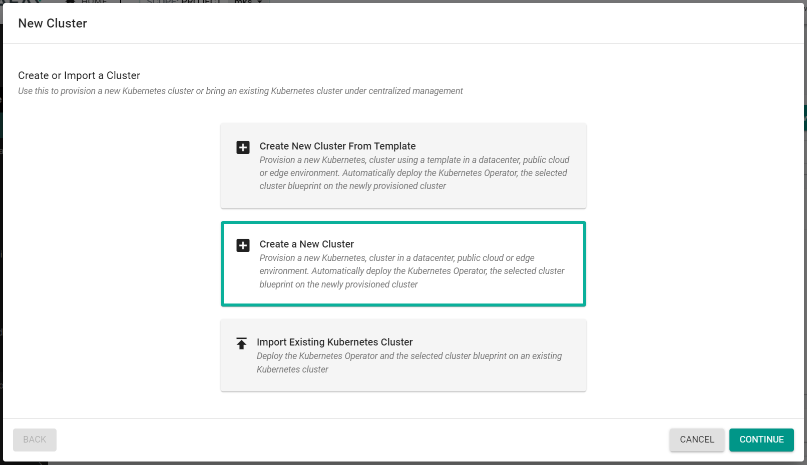 Create Cluster