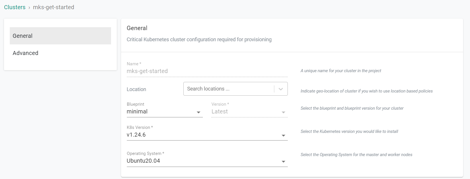 Create Cluster