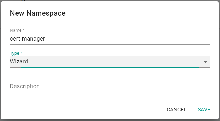 Create Namespace