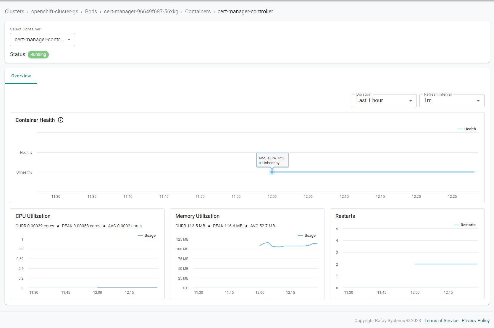 Container Dashboard