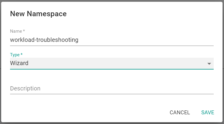 Create Namespace