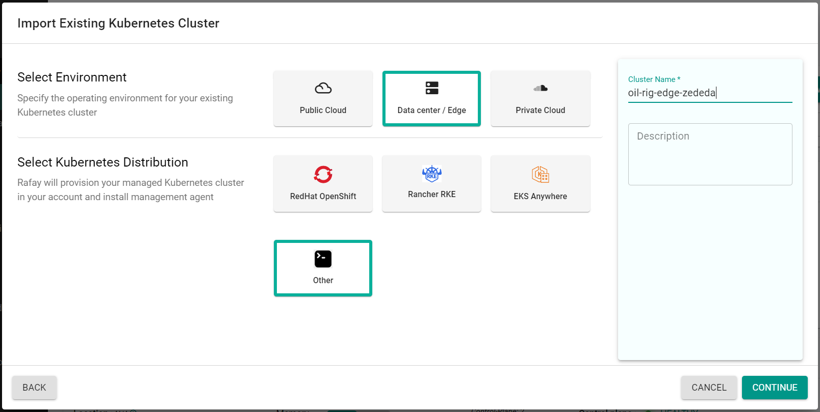 Create Cluster