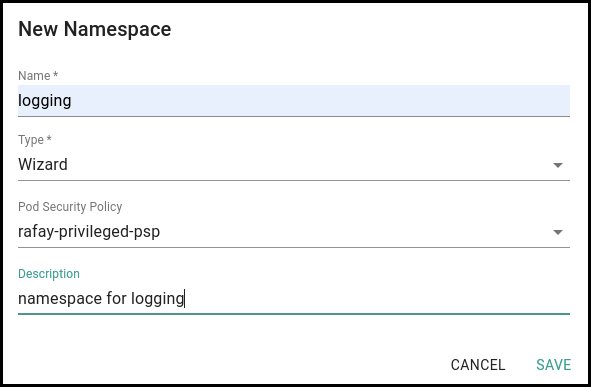 Fluent Bit Namespace