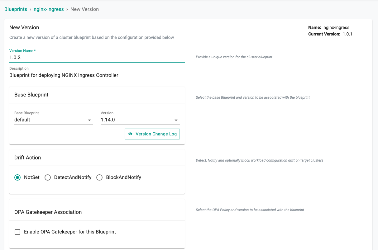 Configure Blueprint