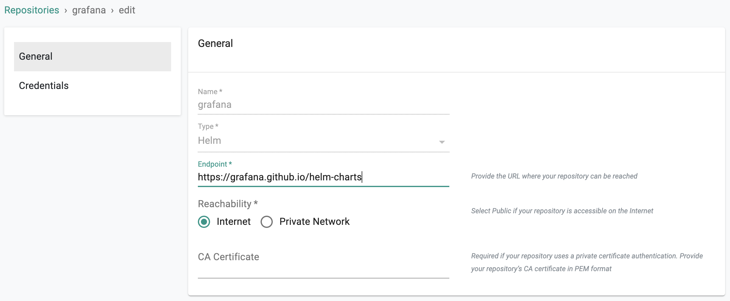 Add Grafana Repository