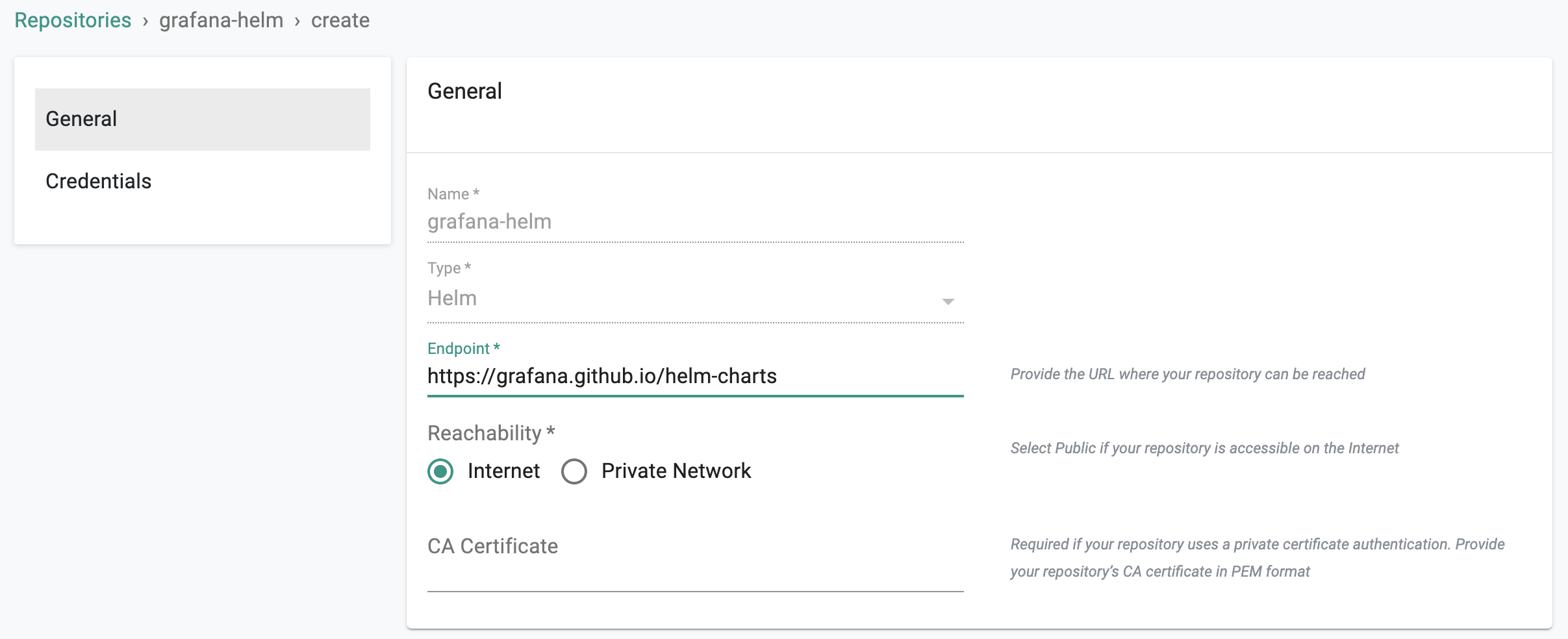 Create Helm Repo