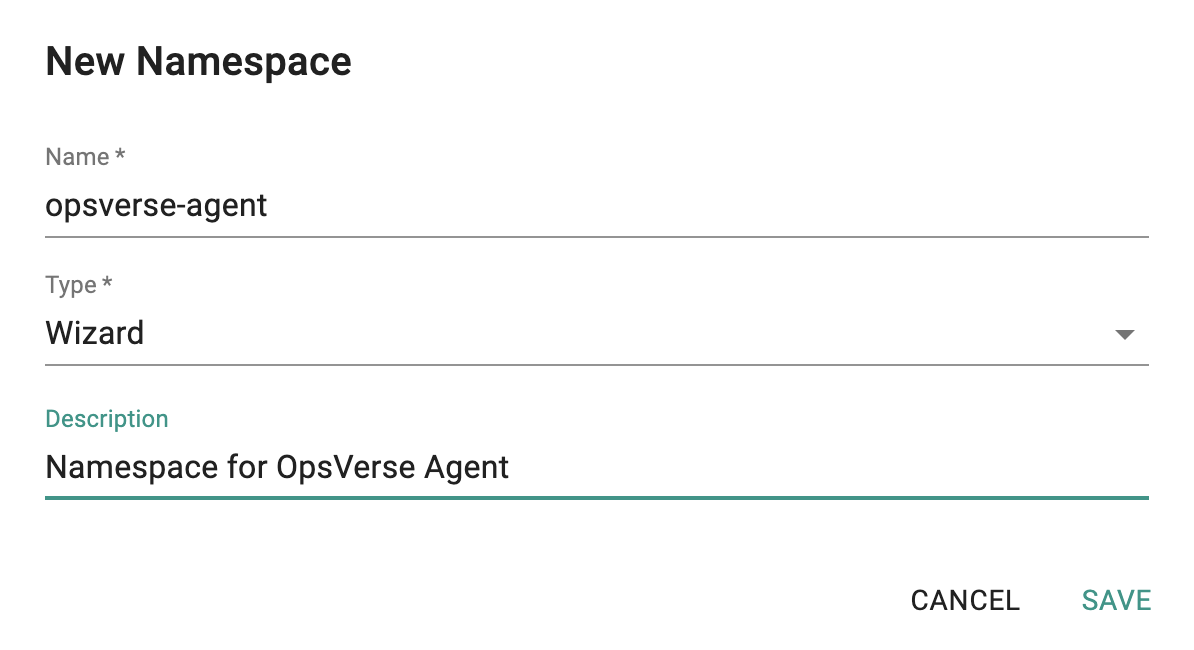 Namespace creation