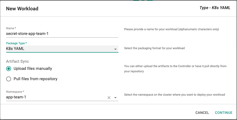 Create Workload