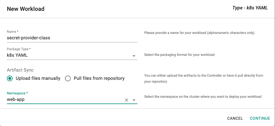 Create Workload