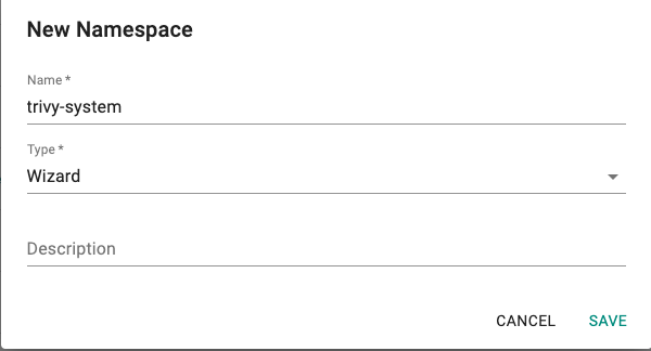 Create Namespace