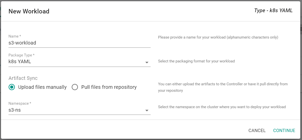 New Object Workload