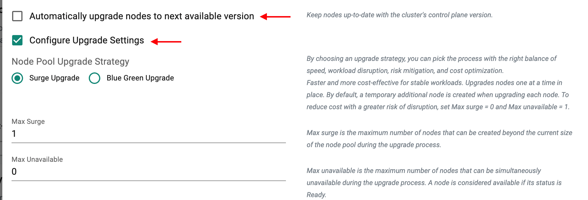 Node Auto upgrade