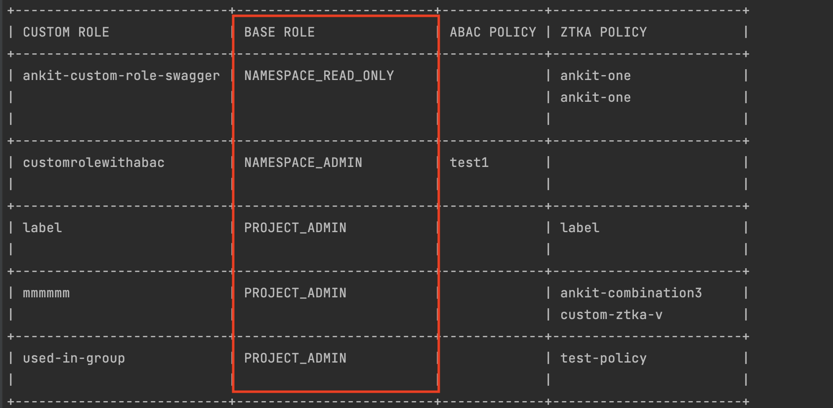 Custom RBAC