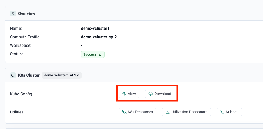 Download Kubeconfig