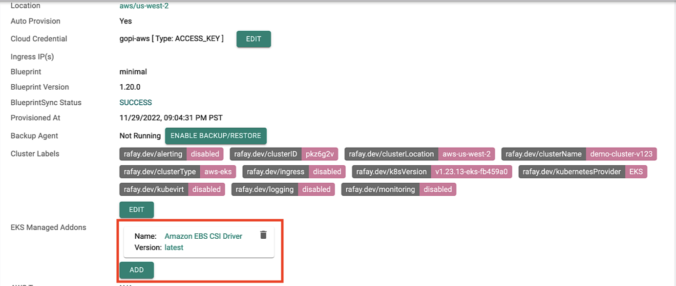 Managed Addons EKS