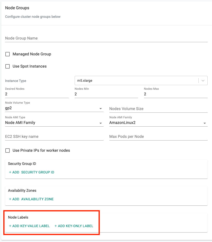 EKS Node Labels