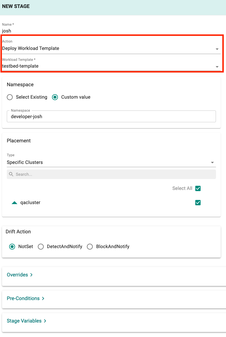 Workload Templates