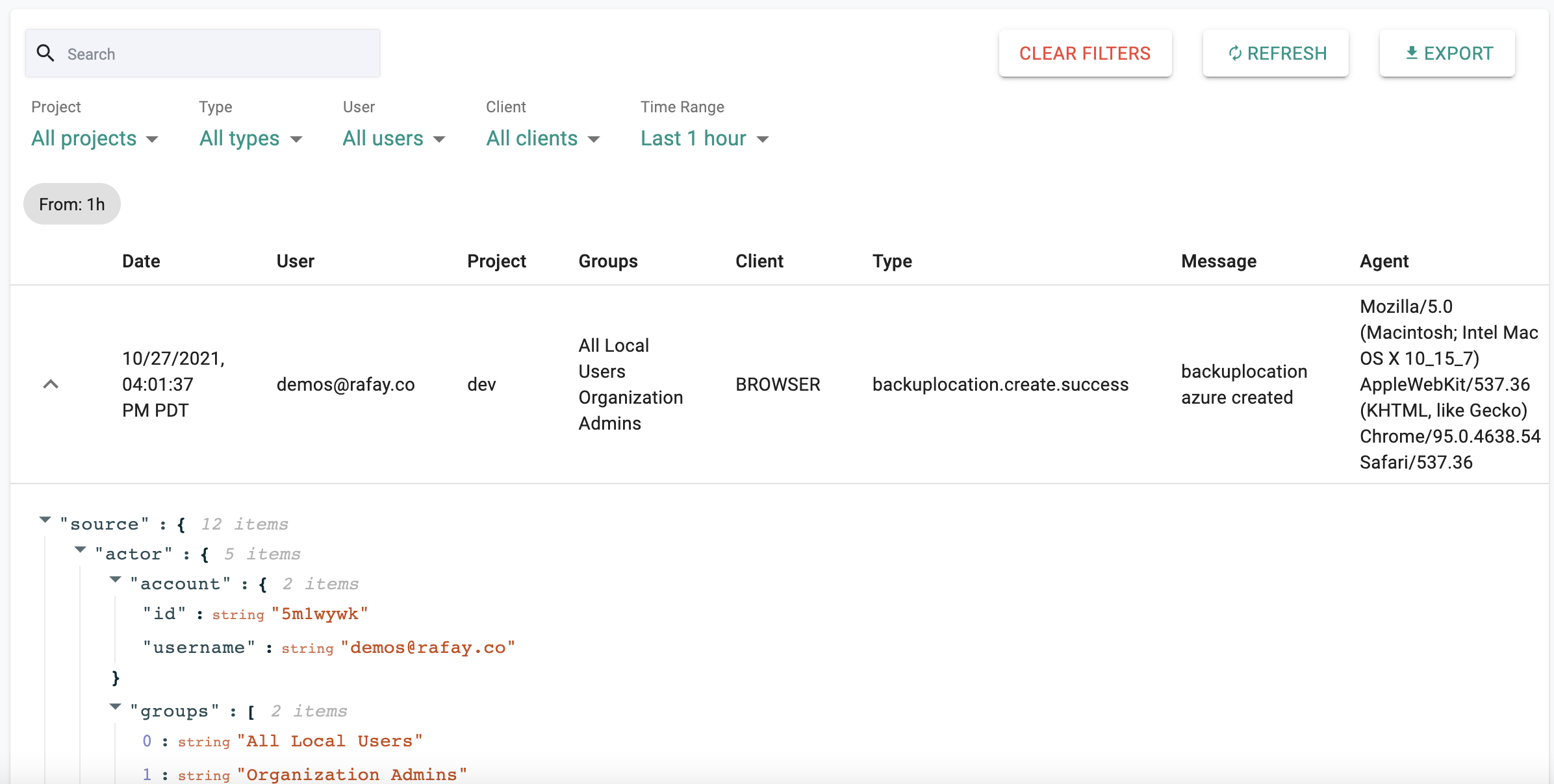 Expandable JSON