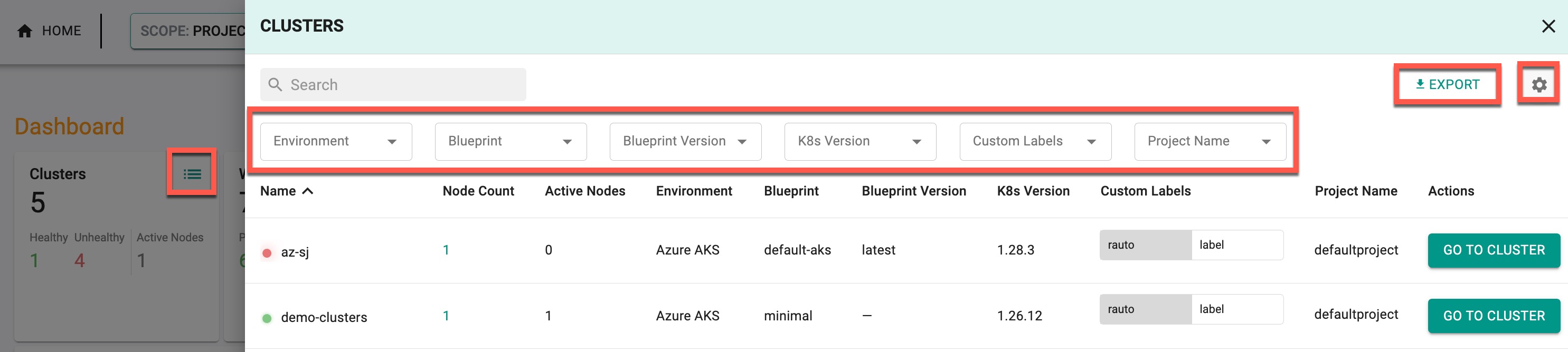 Project Dashboard