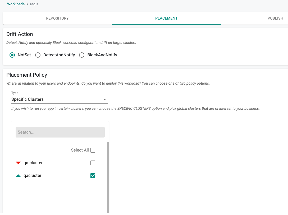 Publish Helm Workload